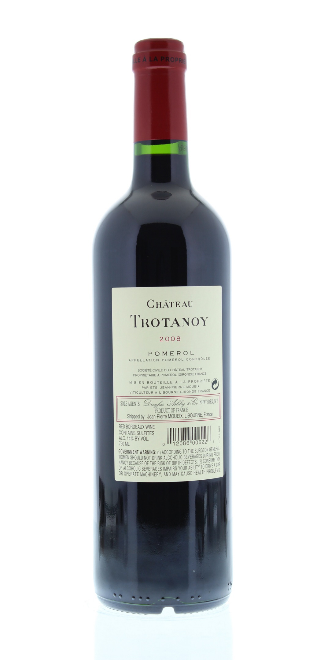 CHATEAU TROTANOY（シャトー トロタノワ）2008 14％ 750ml X26B020273