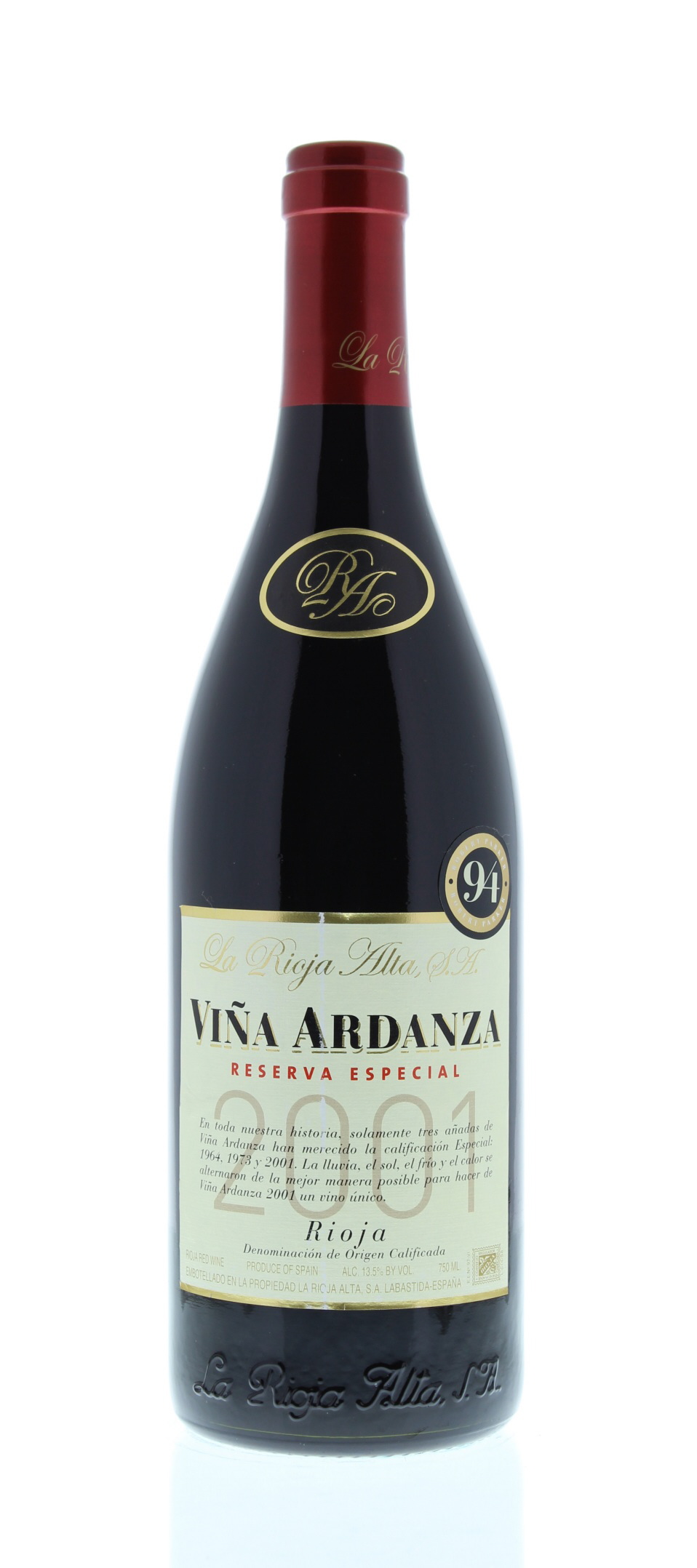 La Rioja Alta Vina Ardanza Reserva Seleccion Especial 2001 | Wine.com