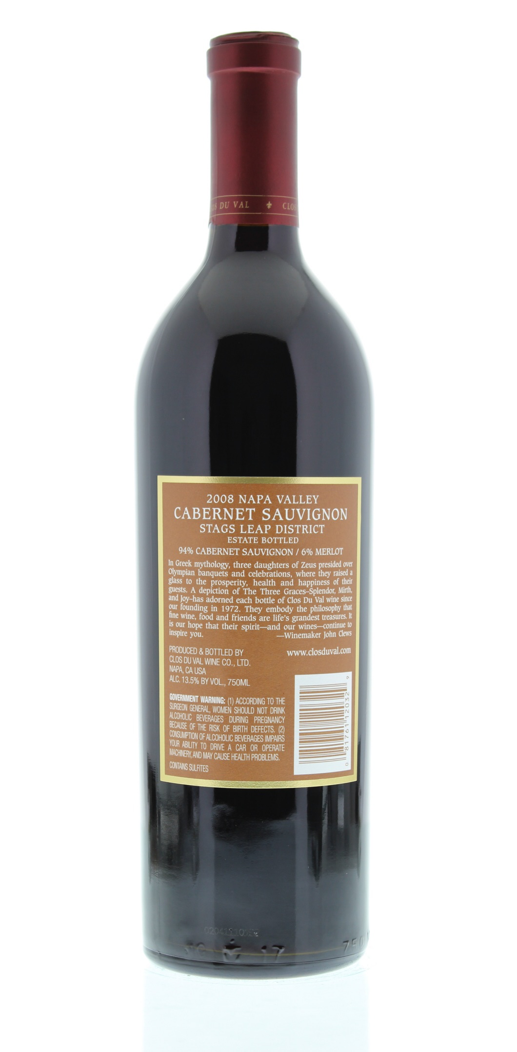 Clos du Val Stags Leap District Cabernet Sauvignon 2008 | Wine.com