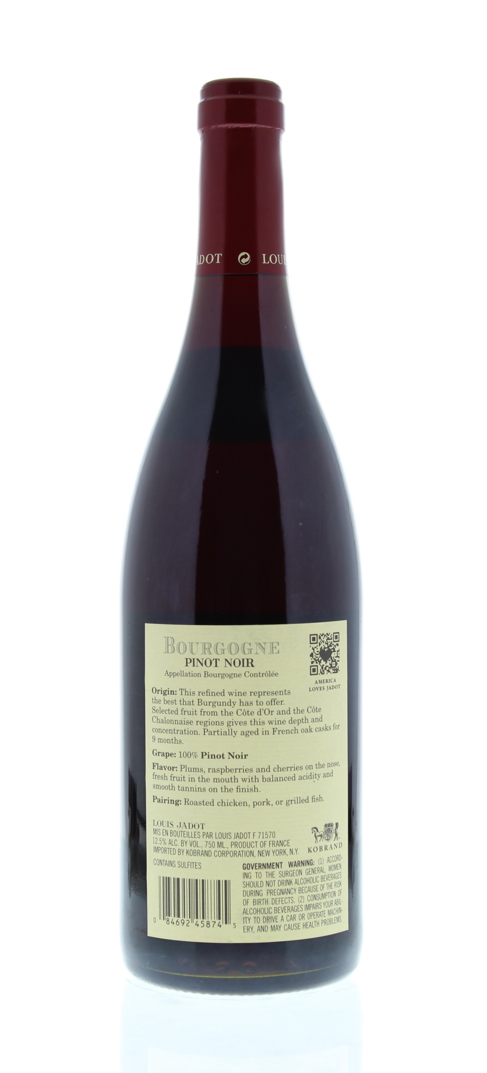 ワイン 2010 Bourgogne Pinot Fin Louis Jadot Bourgogne Pinot Noir 2010 | Wine.com