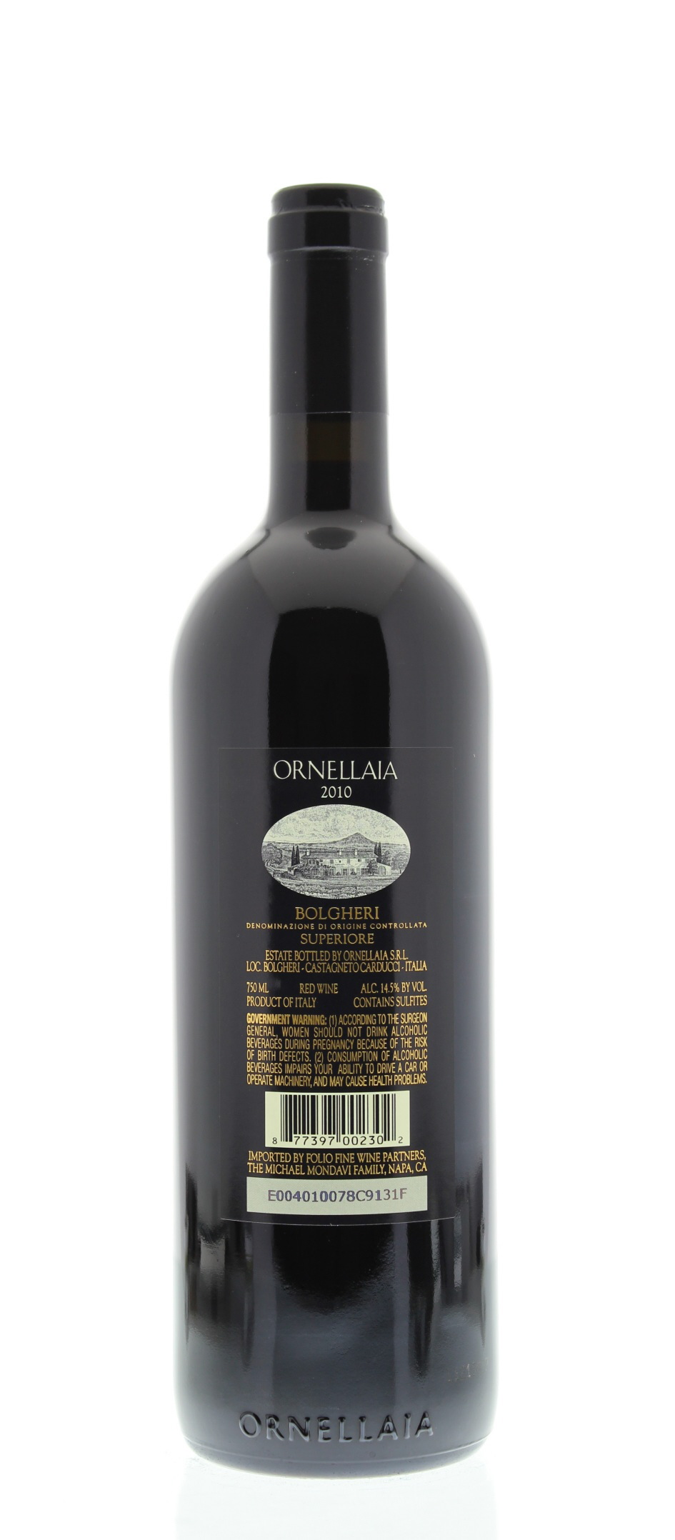 【まとめ割有】ORNELLAIA 2010 BOLGHERI 赤ワイン Ornellaia 2010 | Wine.com