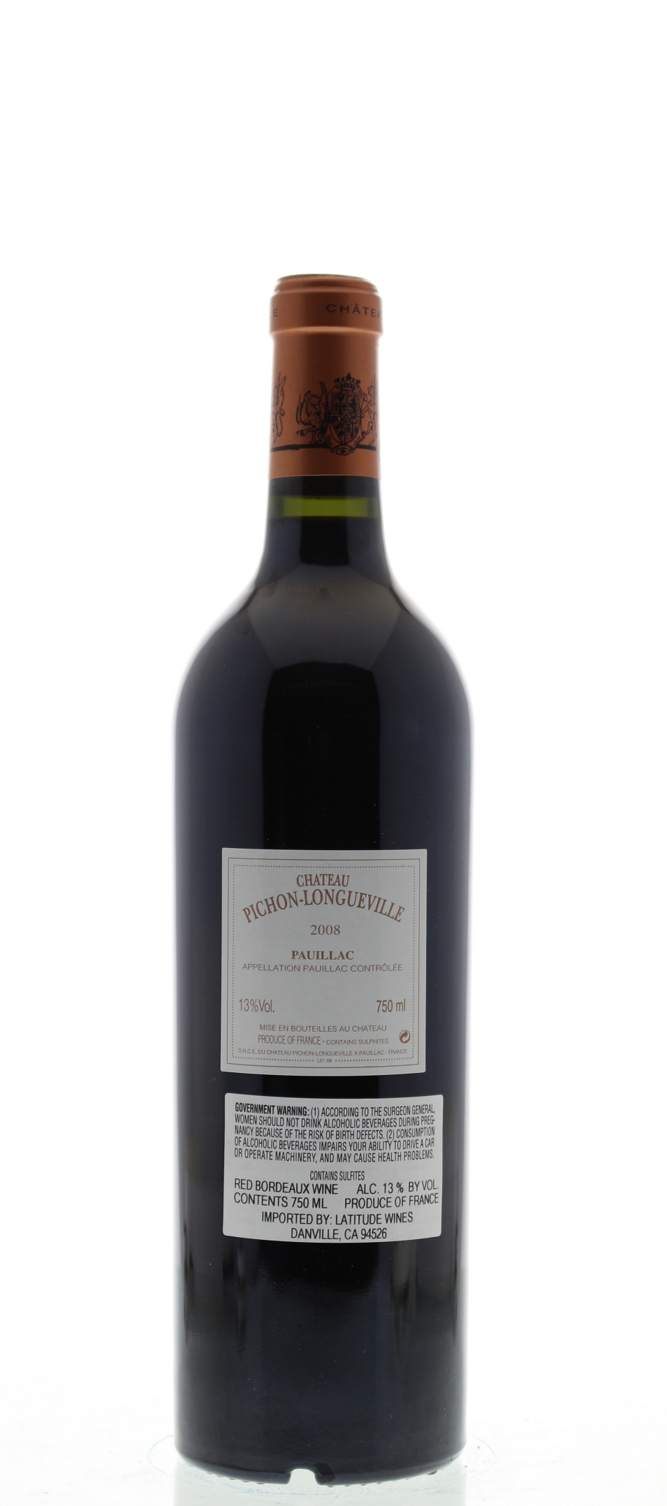 Chateau Pichon-Longueville Baron 2008 | Wine.com