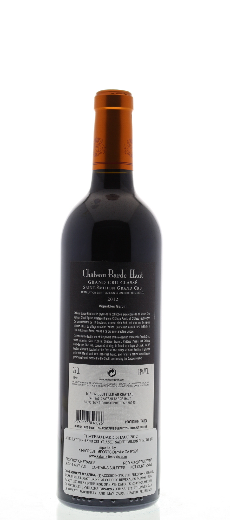 Chateau Barde-Haut 2012 | Wine.com