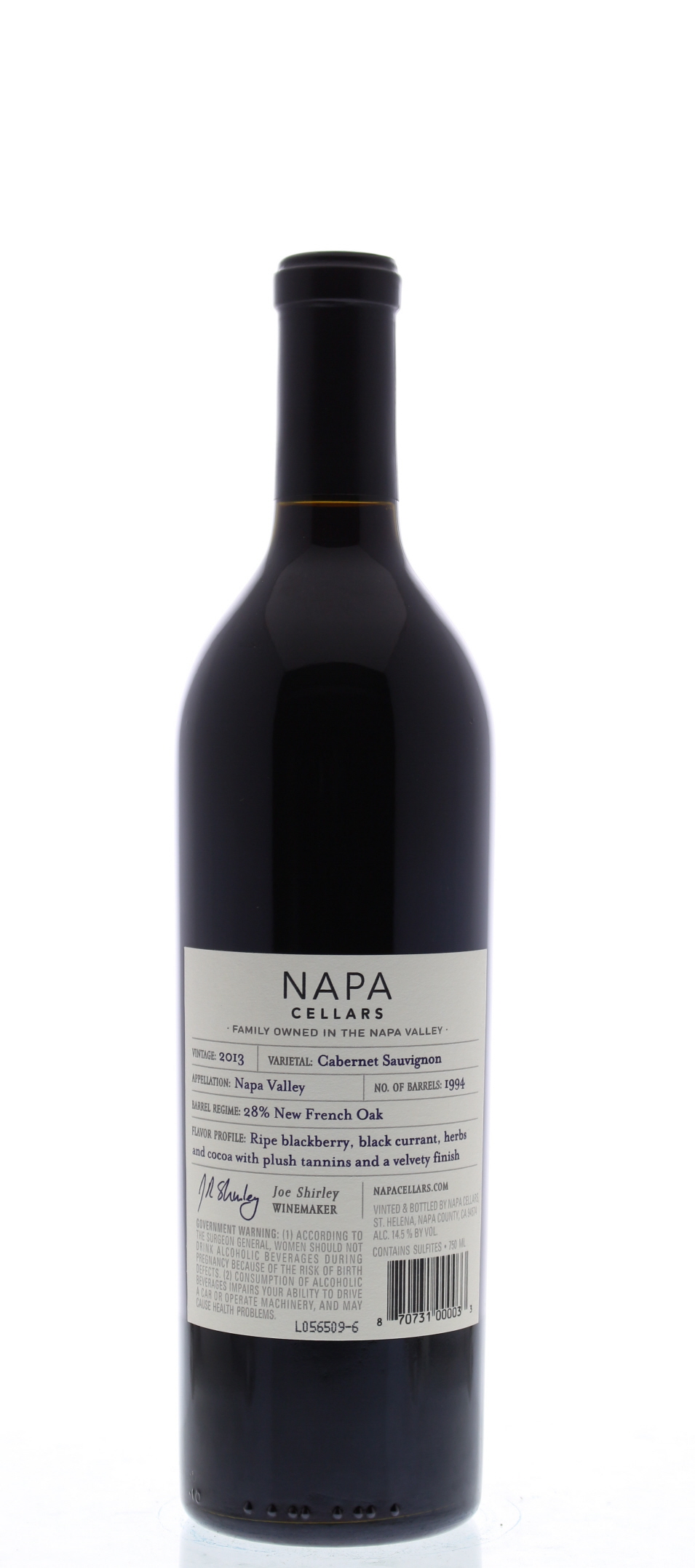 Napa Cellars Cabernet Sauvignon 2013 | Wine.com