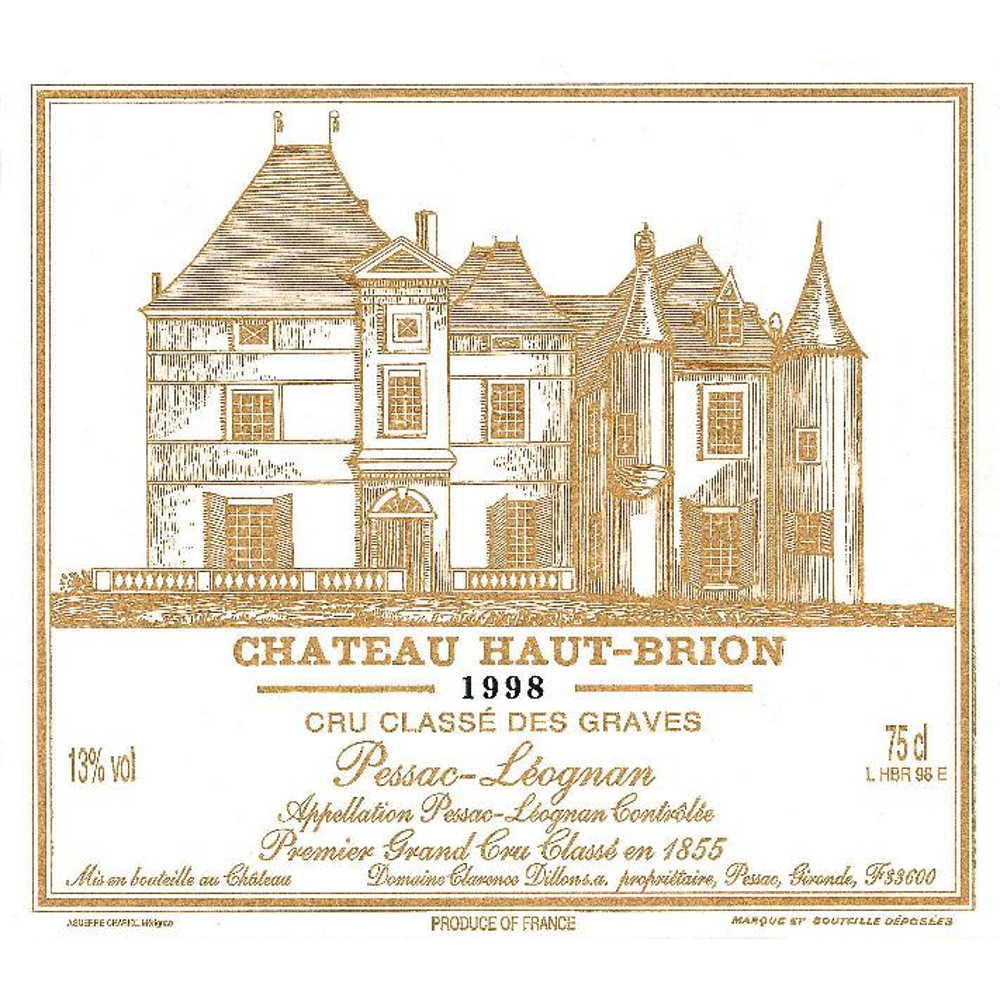 Chateau Haut-Brion (stained labels) 1998 | Wine.com