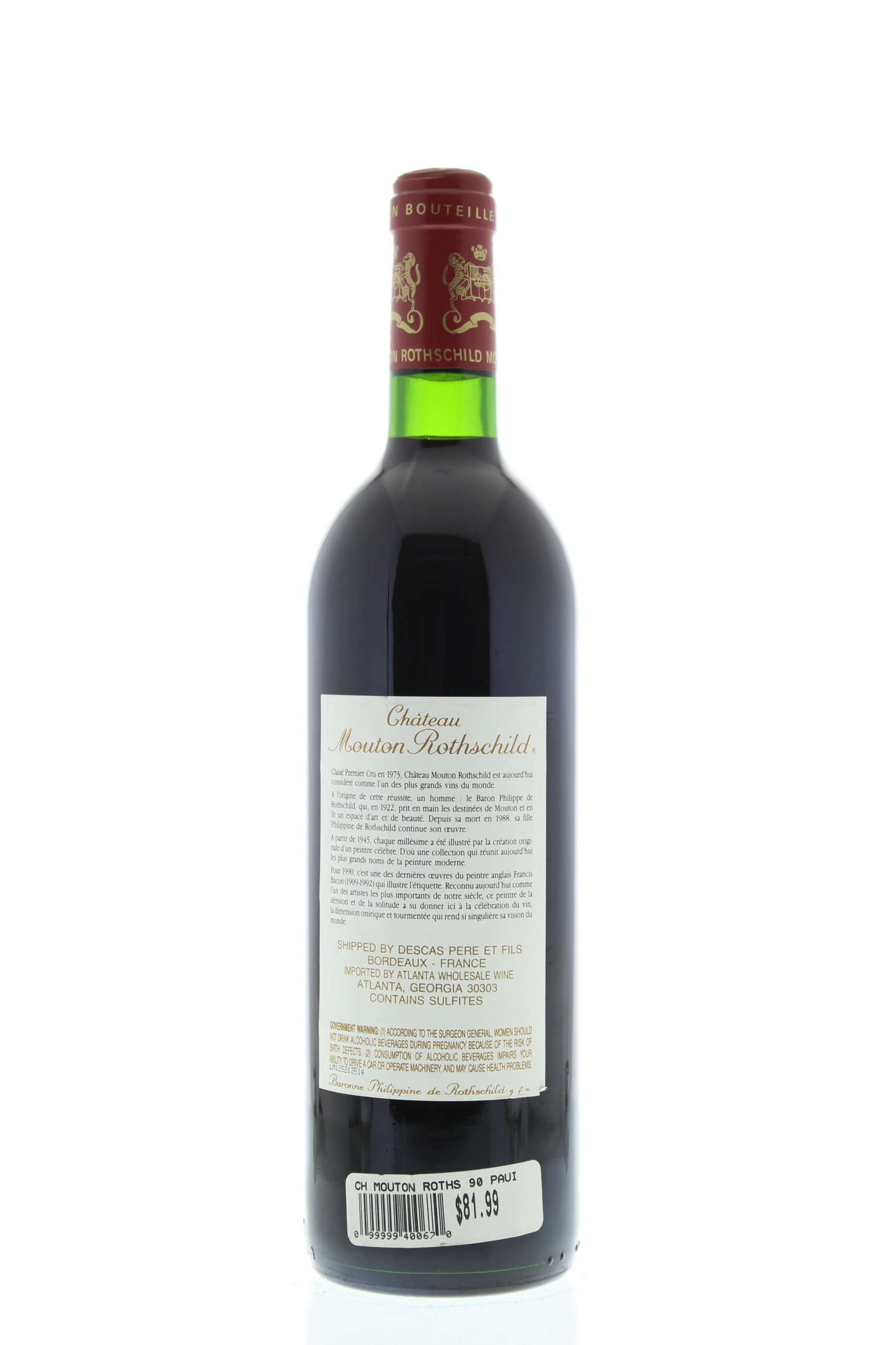 Chateau Mouton Rothschild 1990 | Wine.com