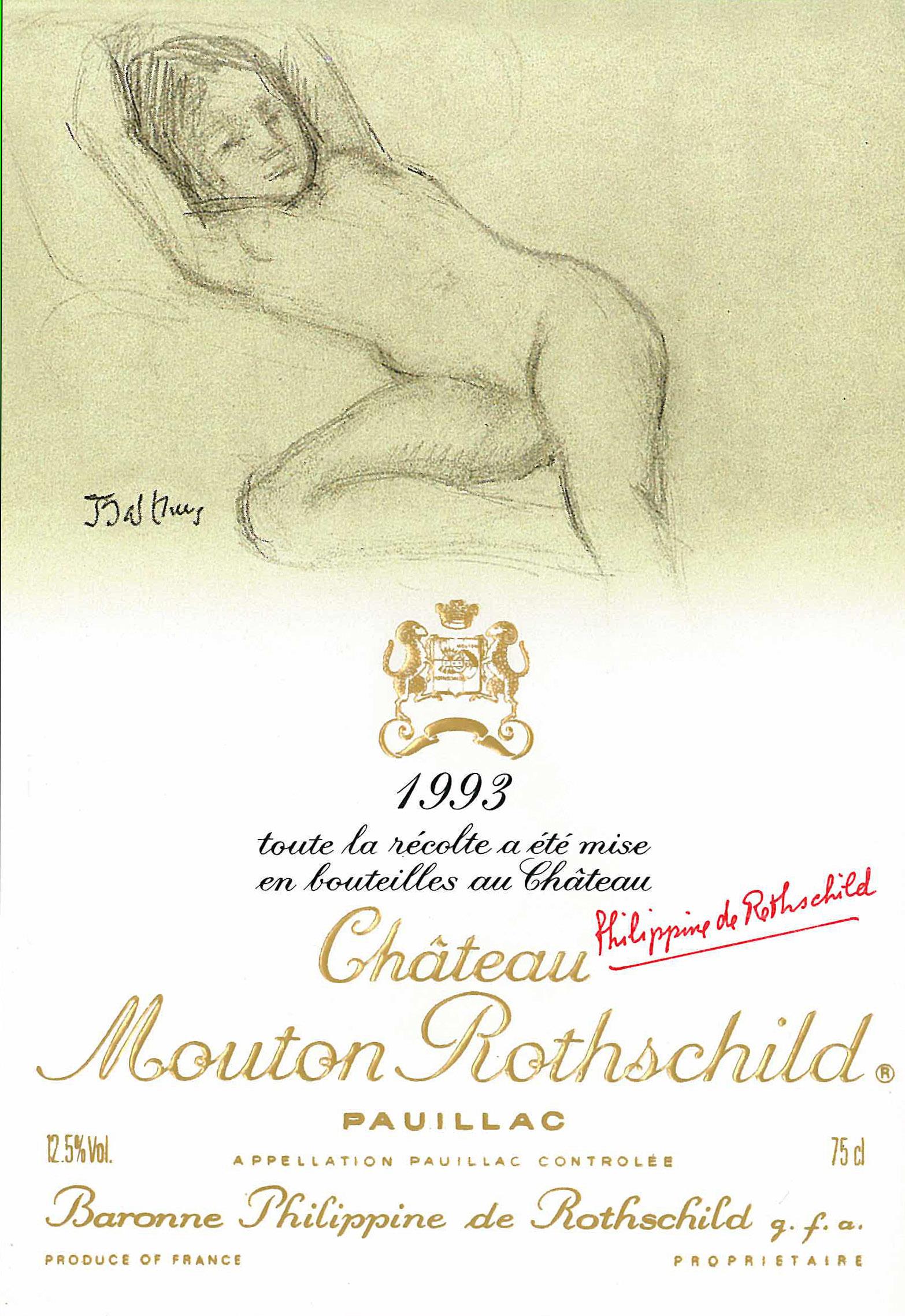 Chateau Mouton Rothschild 1993 | Wine.com