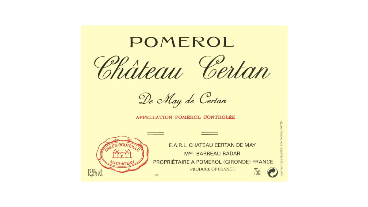 Chateau Certan de May 2005 | Wine.com
