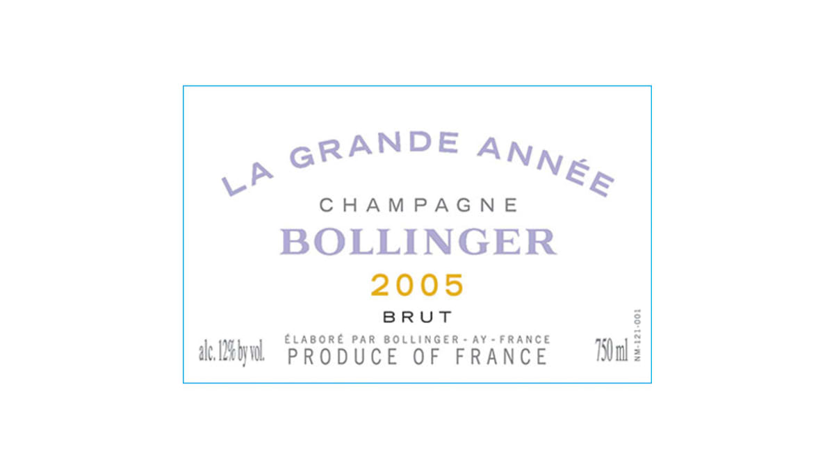 Bollinger La Grande Annee Brut 2005 | Wine.com