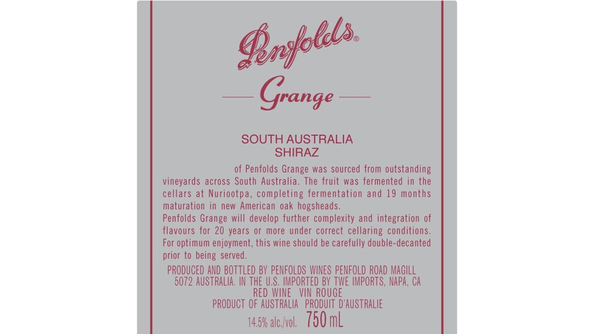 Penfolds Grange 2012 | Wine.com