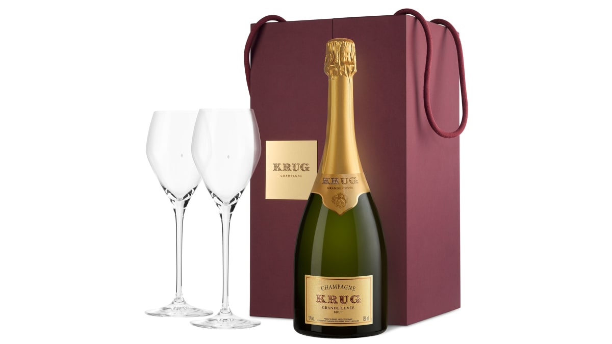 Krug Sharing: Grande Cuvee Brut and 2 Riedel Glasses | Wine.com