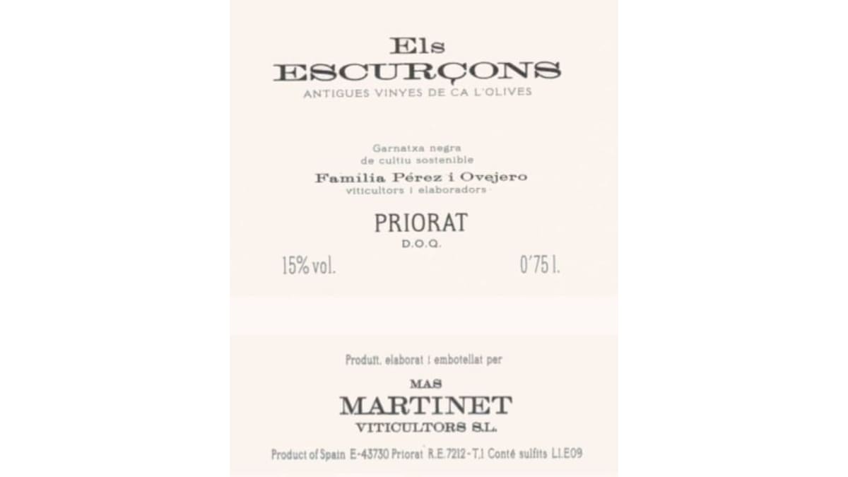 Mas Martinet Els Escurcons 2015 | Wine.com