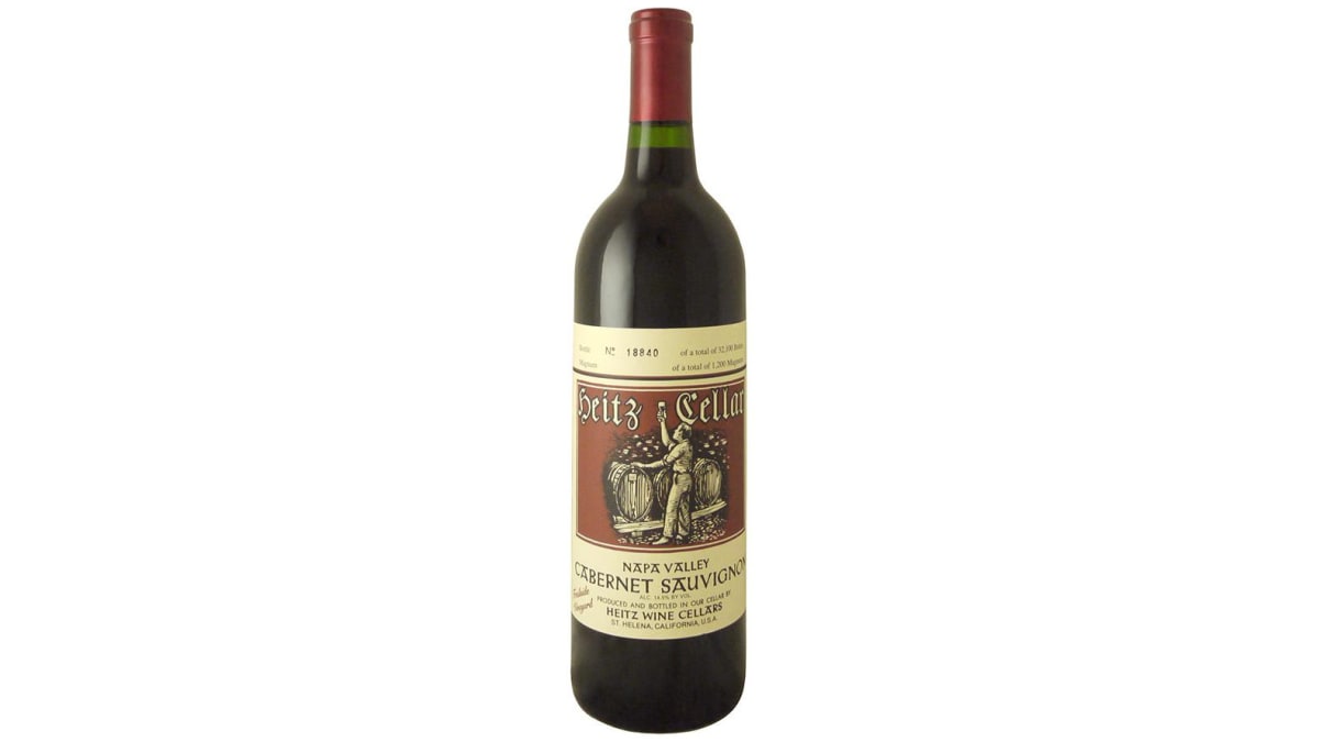 Heitz Cellar Trailside Vineyard Cabernet Sauvignon (stained labels
