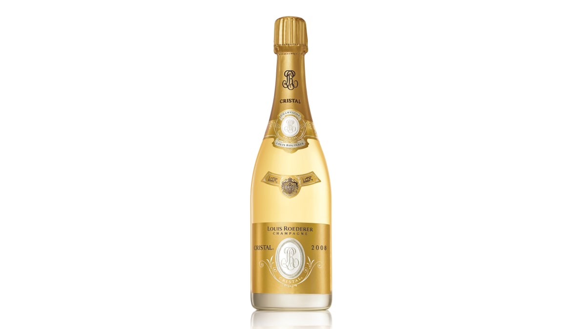 Louis Roederer Cristal Brut with Two Flutes and Gift Box 2008