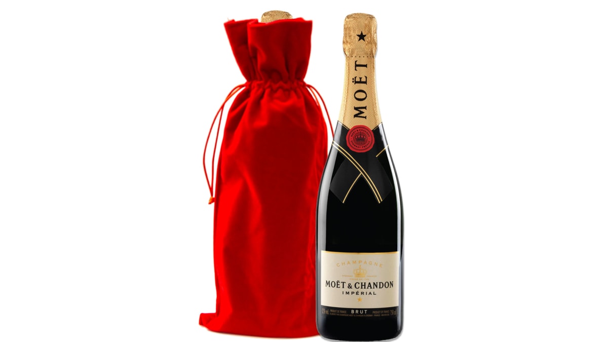 Moet & Chandon Imperial Brut with Red Velvet Gift Bag | Wine.com