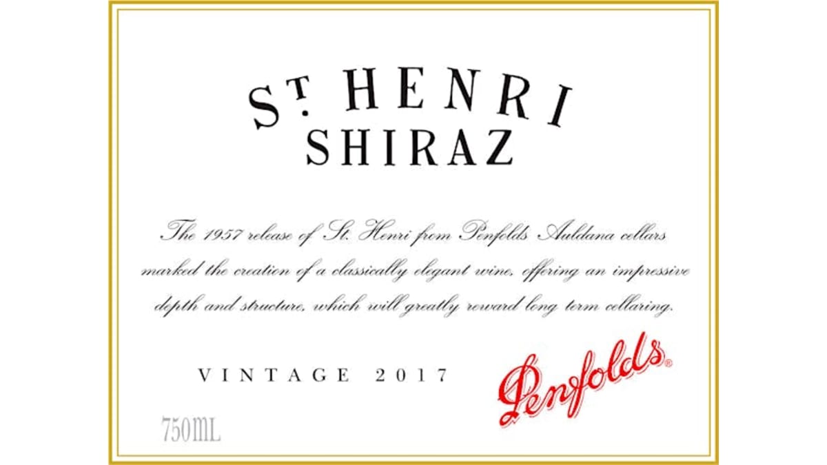 Penfolds St. Henri Shiraz 2017 | Wine.com