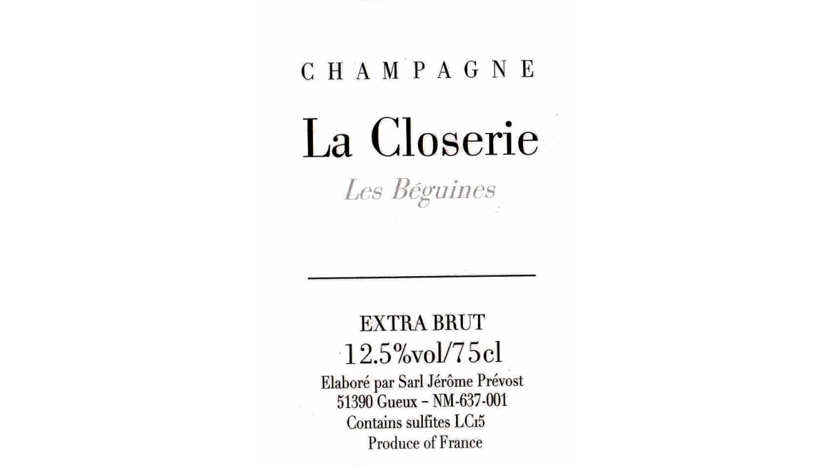 Jerome Prevost La Closerie Les Beguines Extra Brut | Wine.com
