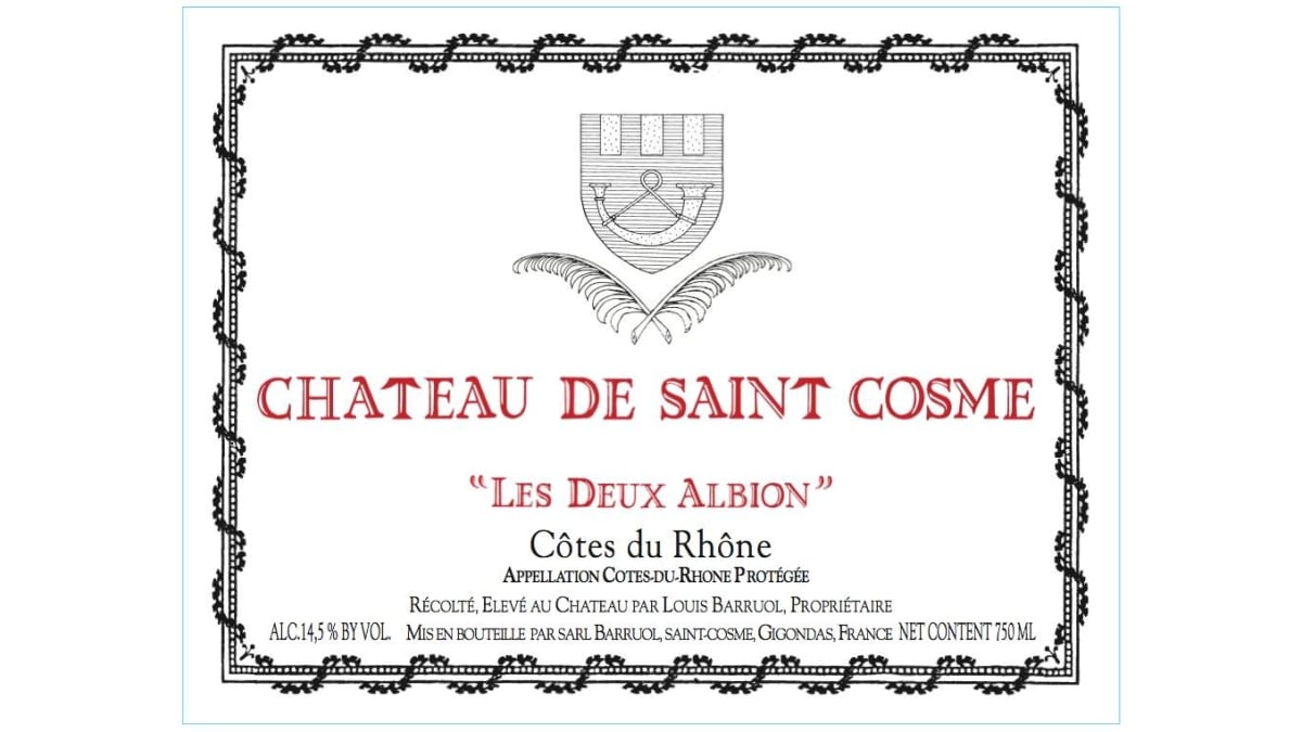 Chateau de Saint Cosme Cotes du Rhone Les Deux Albion 2021 | Wine.com