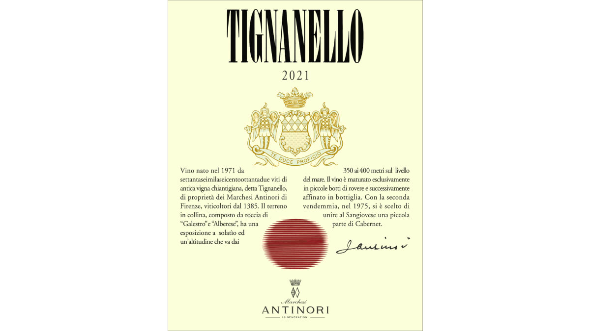 Marchesi Antinori Tignanello 2021 | Wine.com