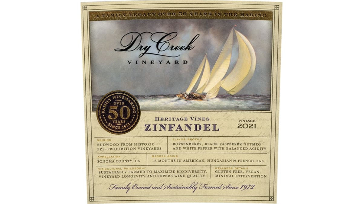 Dry Creek Vineyard Heritage Vines Zinfandel 2021 | Wine.com