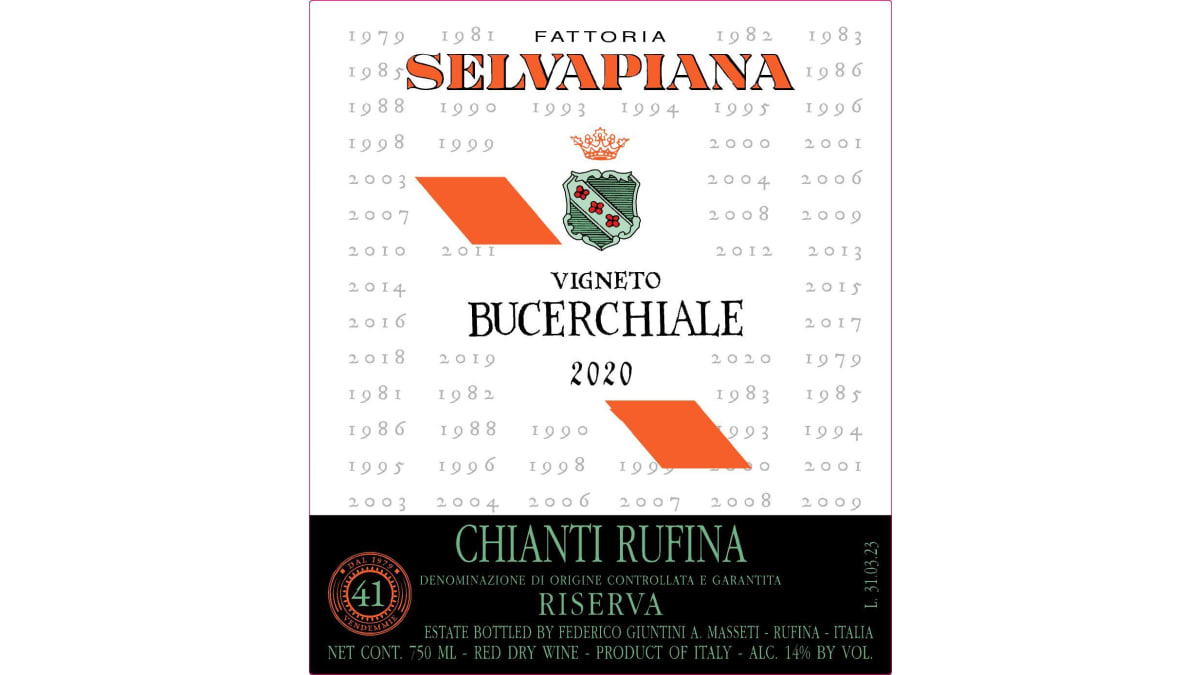 Selvapiana Chianti Rufina Riserva Bucerchiale 2020 | Wine.com