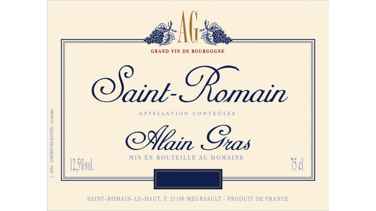 Alain Gras Saint-Romain Rouge 2022 | Wine.com