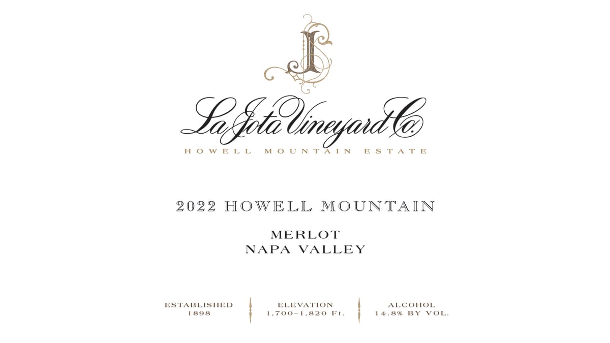 La Jota Howell Mountain Merlot 2022 | Wine.com