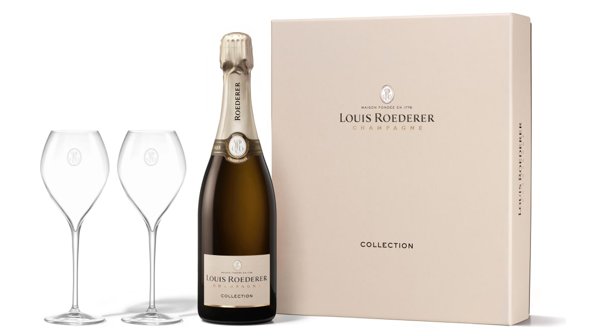 Louis Roederer Collection 246 Champagne Gift Boxed with 2 Glasses