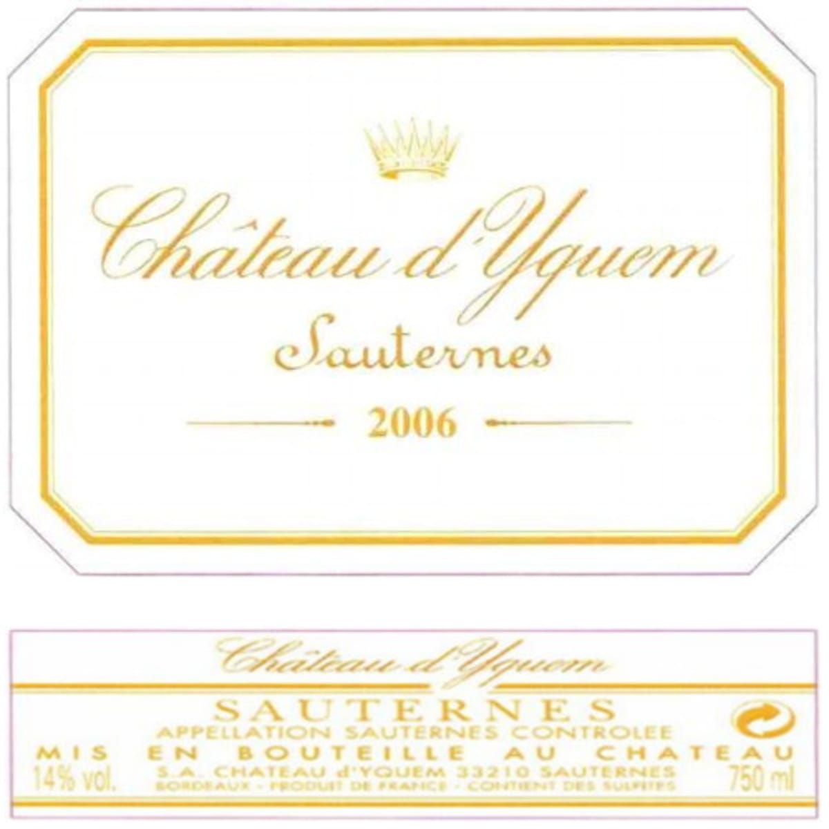 Chateau d'Yquem Sauternes 2006 | Wine.com
