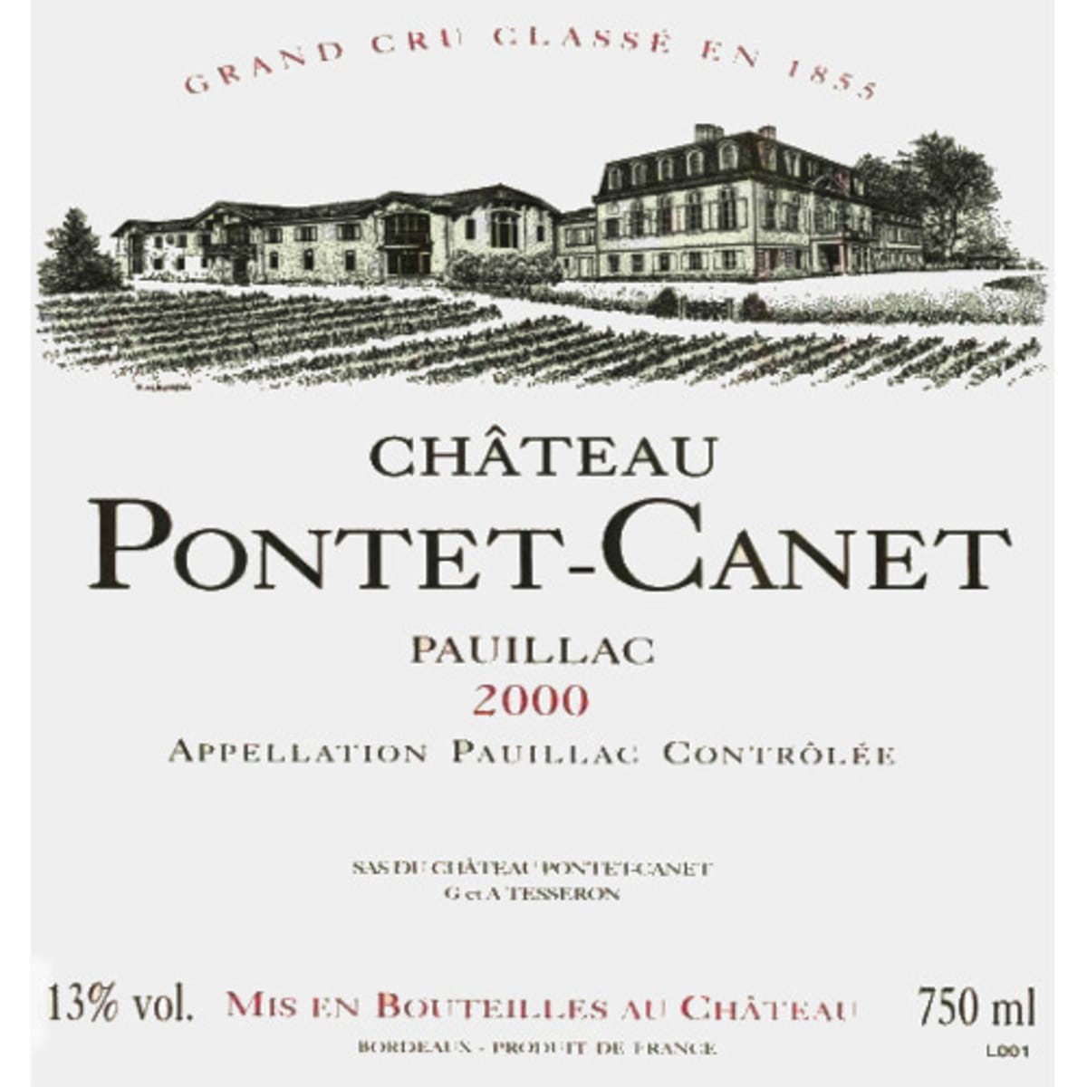 Chateau Pontet-Canet 2000 | Wine.com