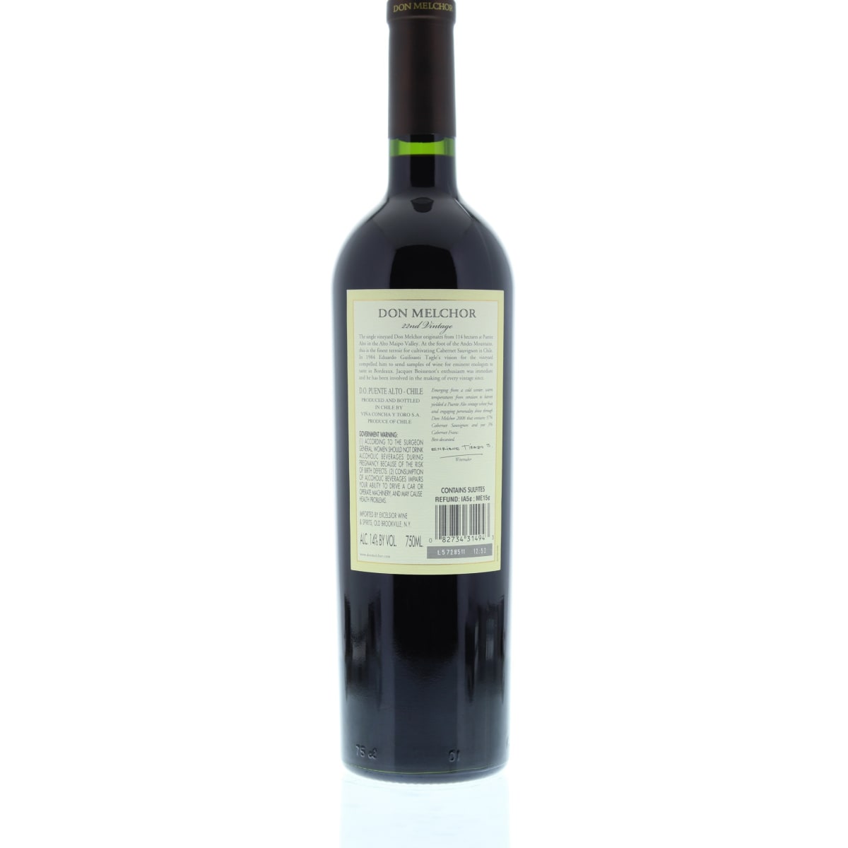 ワイン KUSUDA 2008 Merlot/Cabernet Sauvignon Don Melchor Cabernet Sauvignon 2008 | Wine.com