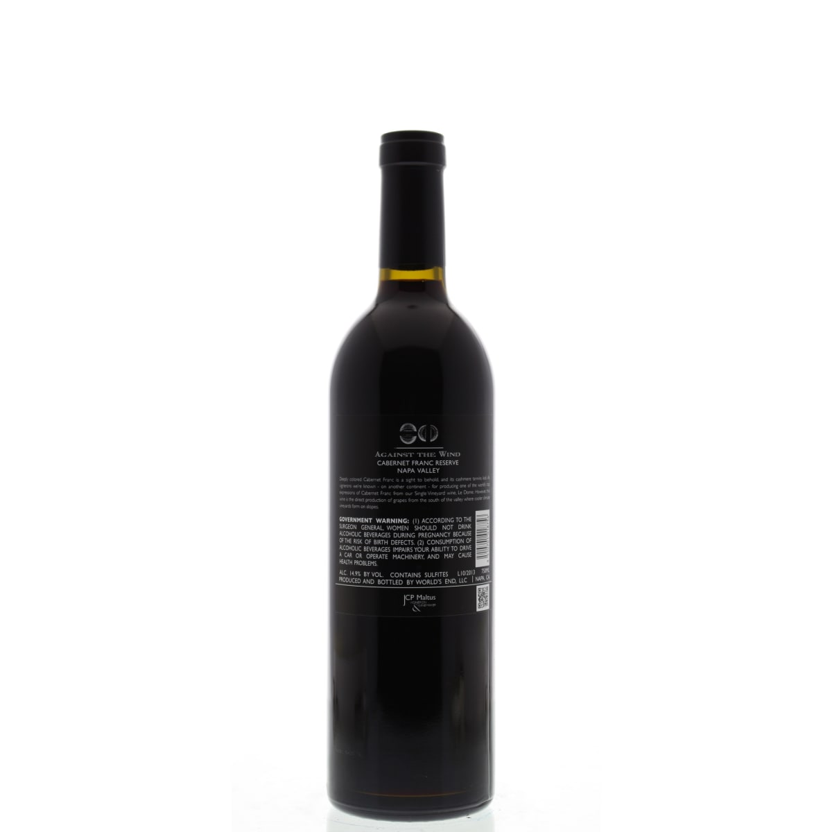 World's End Against the Wind Reserve Cabernet Franc 2010 | Wine.com