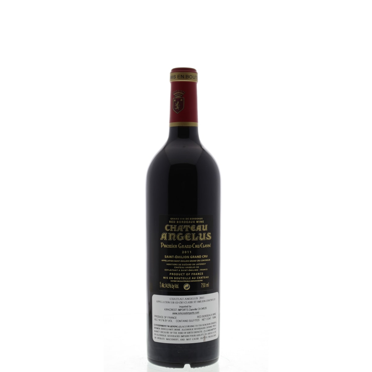シャトー・アンジェリュス 2011 赤ワイン 750ml Chateau Angelus 2011 | Wine.com