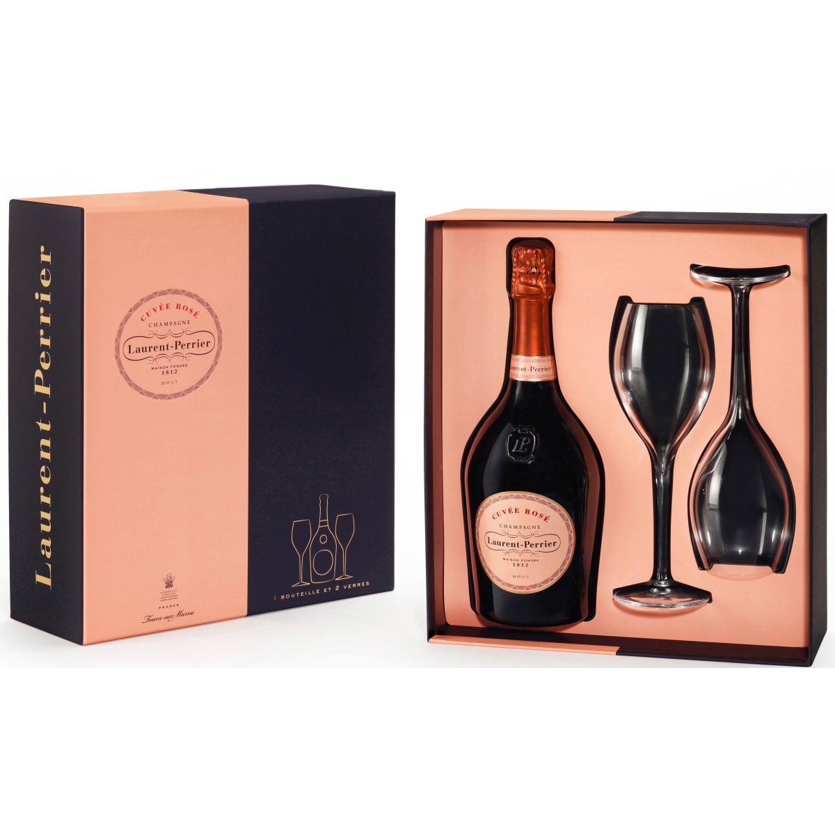 Laurent-Perrier Cuvée Rosé グラス付き Laurent-Perrier Cuvee Rose Limited Edition Gift Box with Two