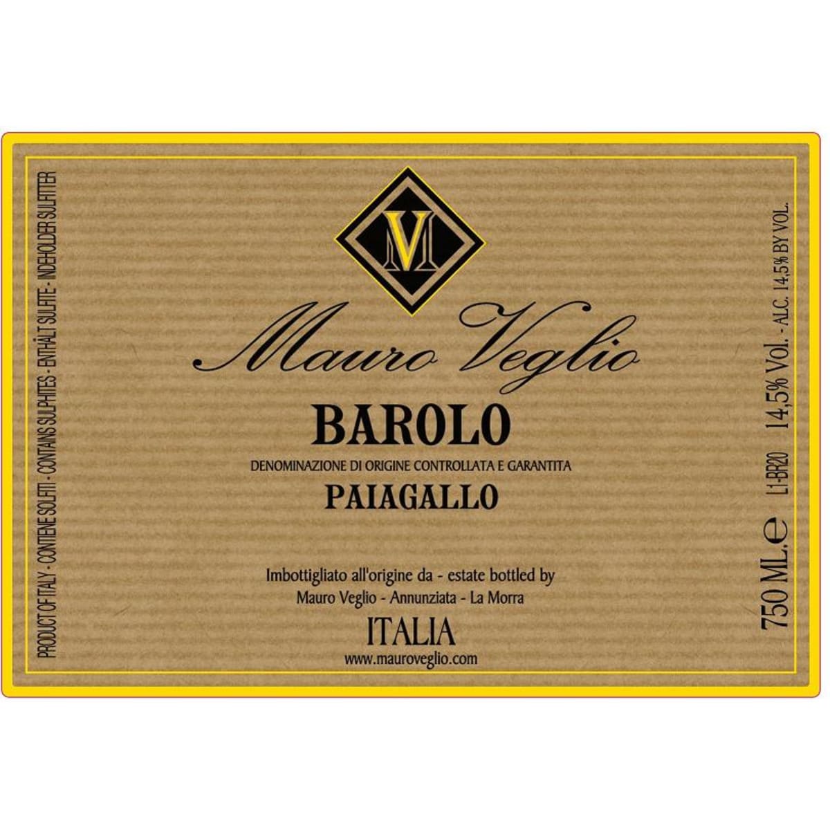 Mauro Veglio Barolo Paiagallo 2020 | Wine.com