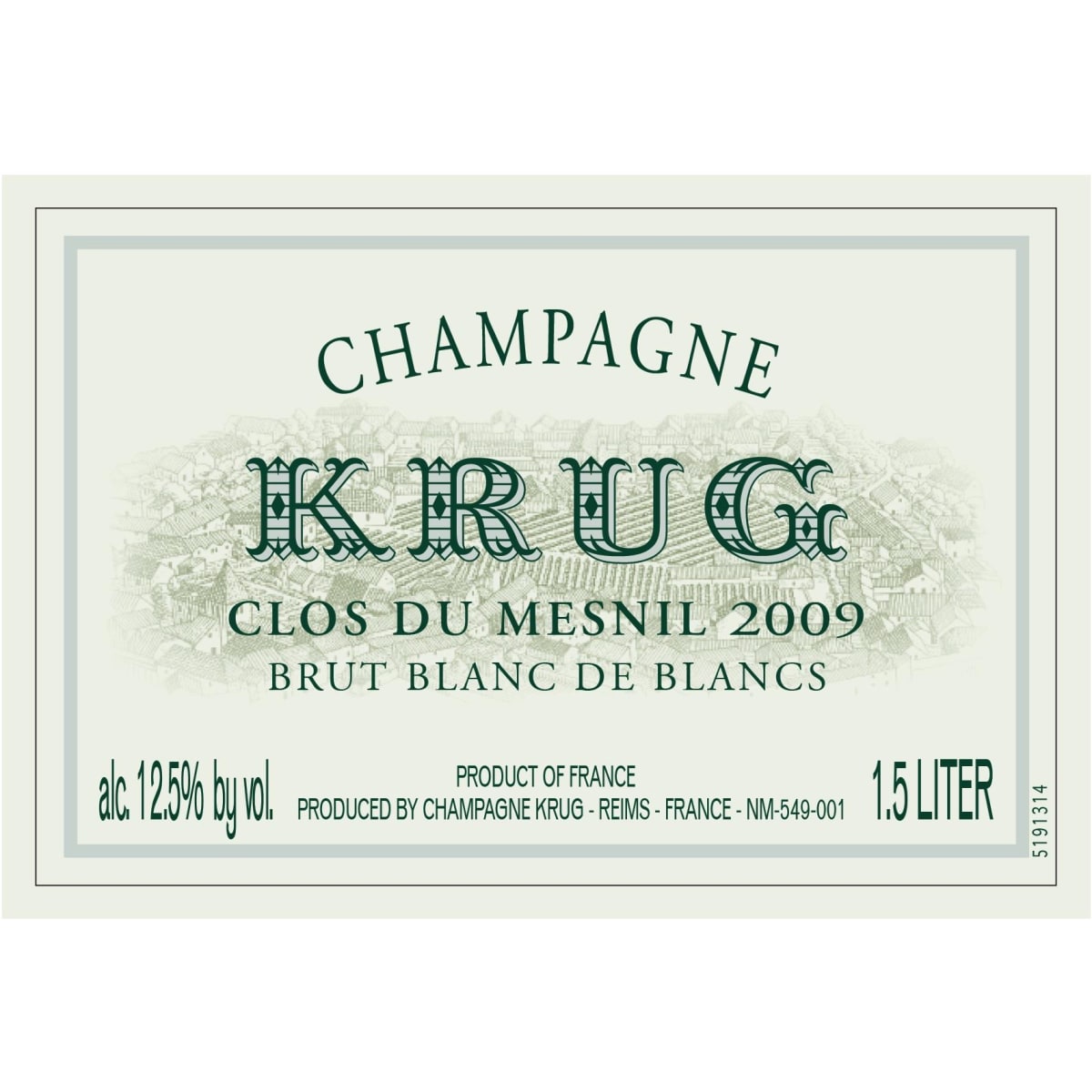Krug Clos du Mesnil Brut Blanc de Blancs with Wooden Gift Box 2009