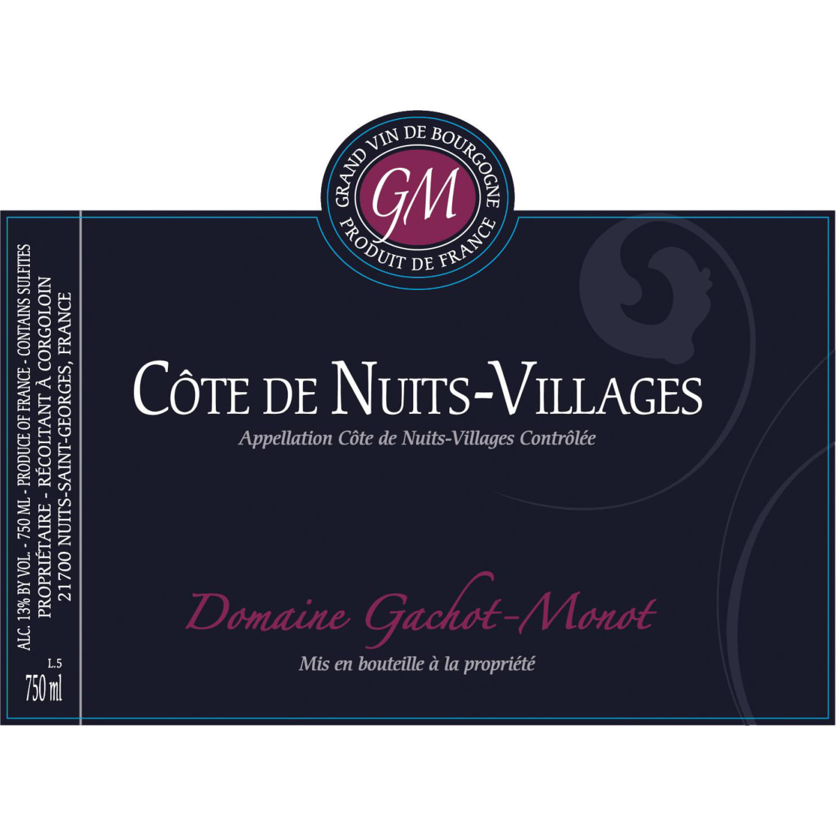 Domaine Gachot-Monot Cote de Nuits-Villages 2023 | Wine.com