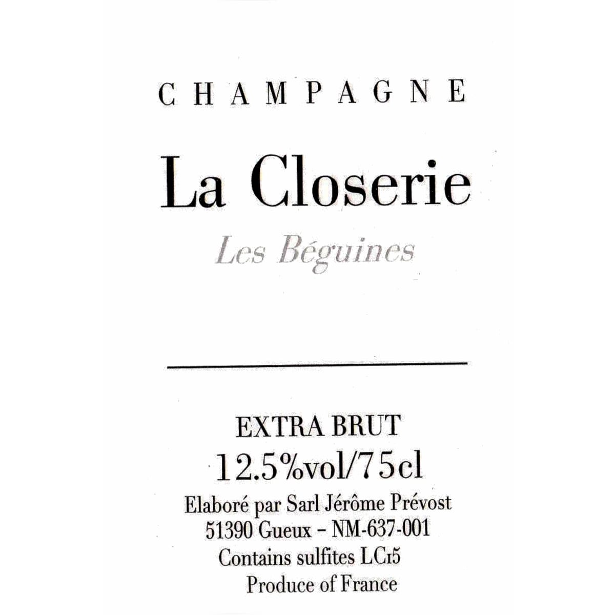 Jerome Prevost La Closerie Les Beguines Extra Brut | Wine.com