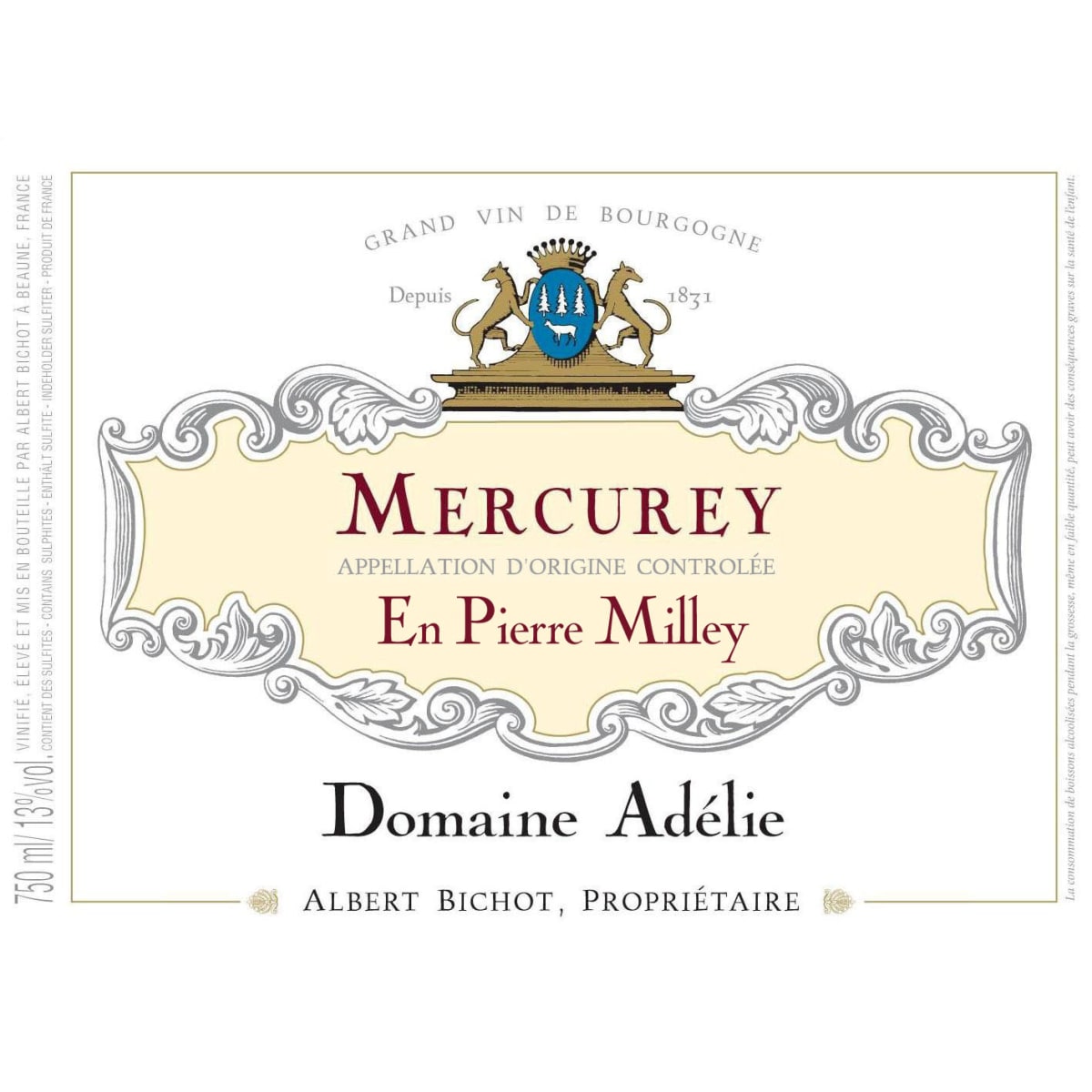 Albert Bichot Mercurey En Pierre Milley Domaine Adelie 2020 | Wine.com