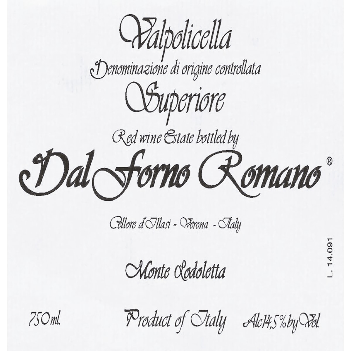 Dal Forno Romano Valpolicella Superiore 2018 | Wine.com