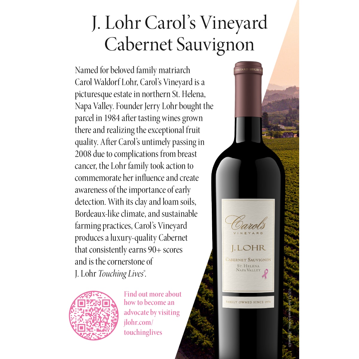J. Lohr Carol's Vineyard Cabernet Sauvignon 2021 | Wine.com