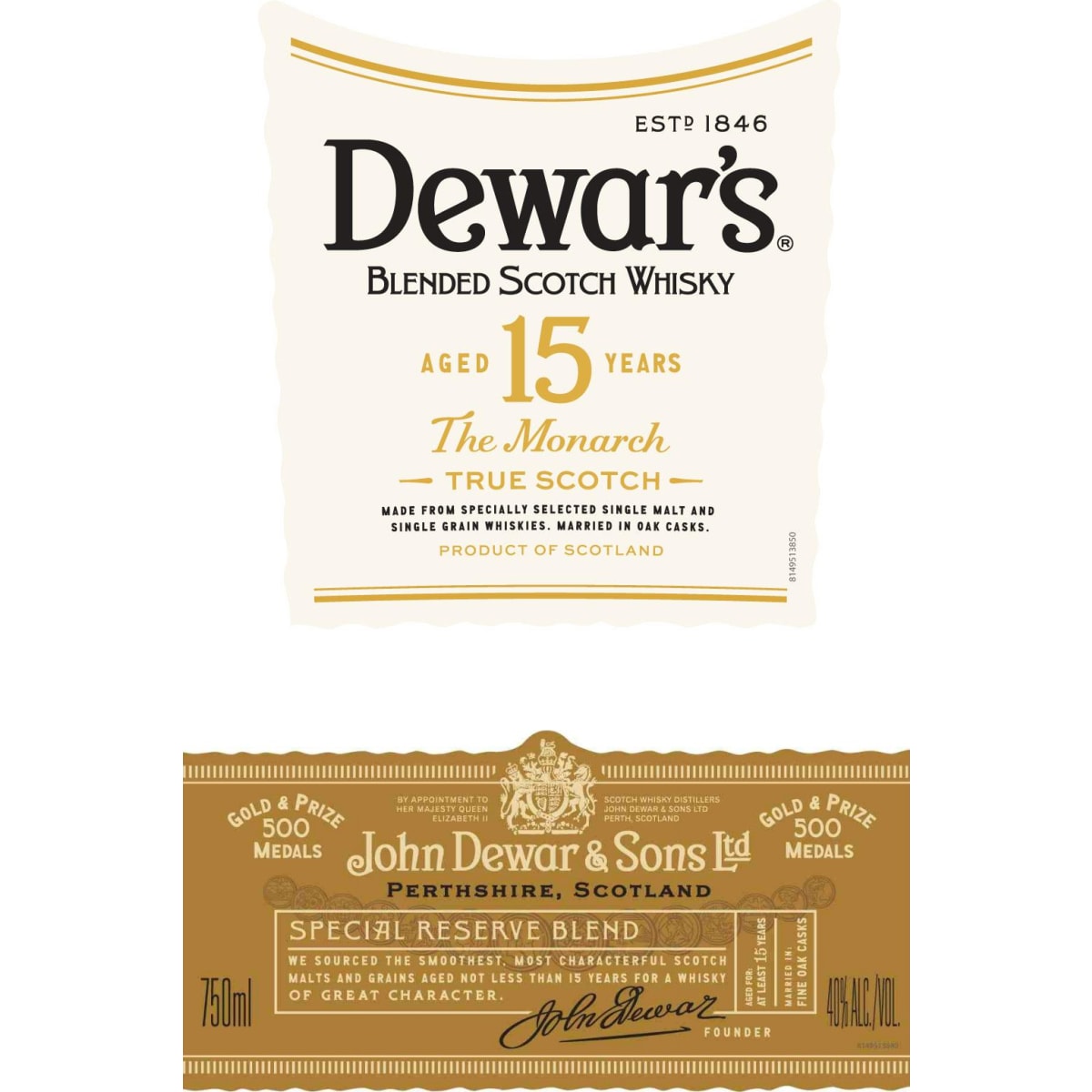 Dewar's 15 Year Special Reserve Blended Scotch Whisky | Wine.com