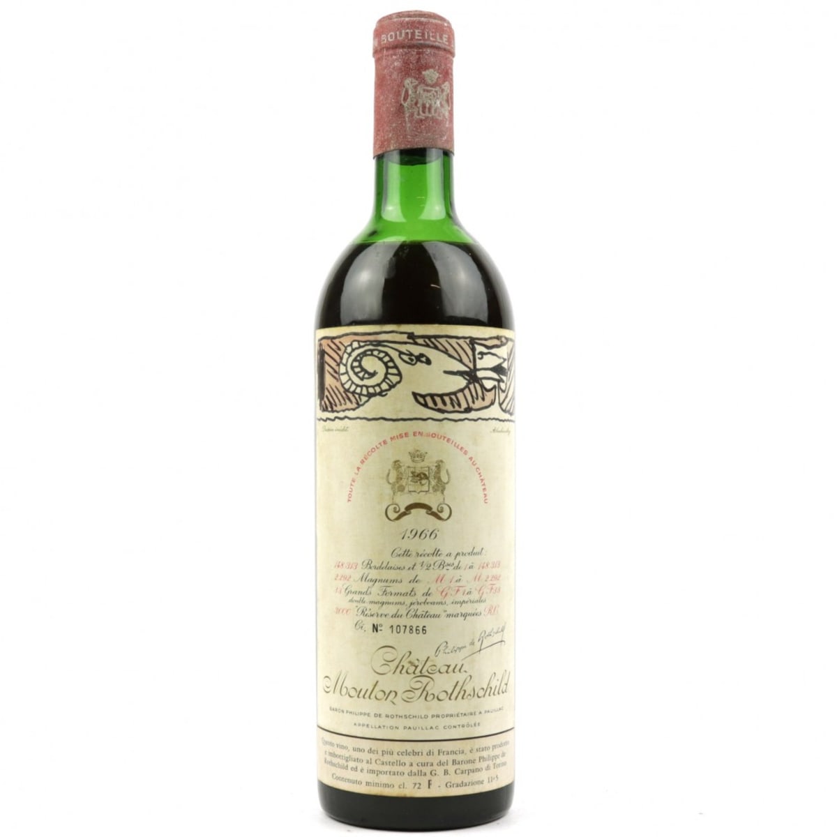 Chateau Mouton Rothschild 1966 | Wine.com