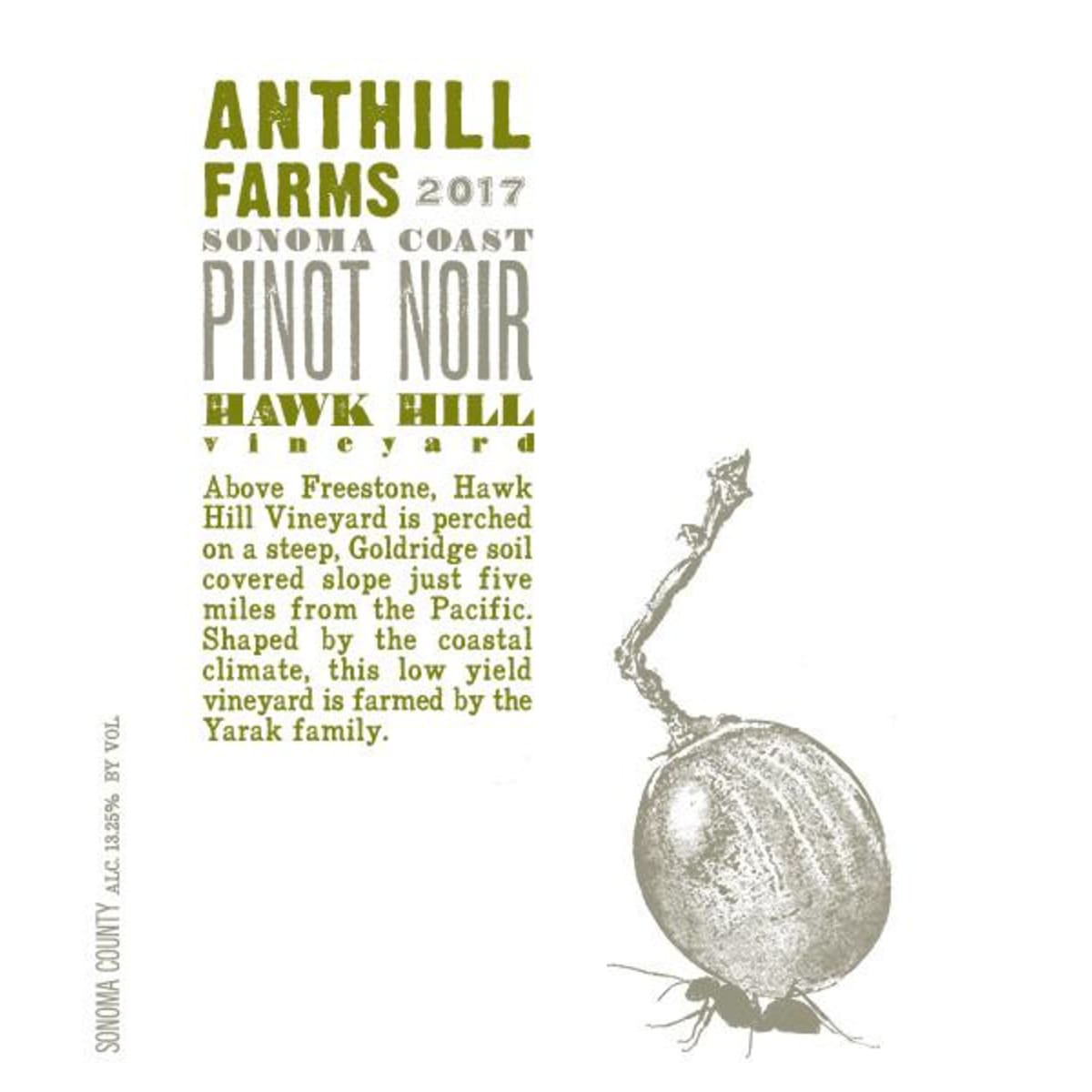 Anthill Farms Hawk Hill Vineyard Pinot Noir 2017 | Wine.com