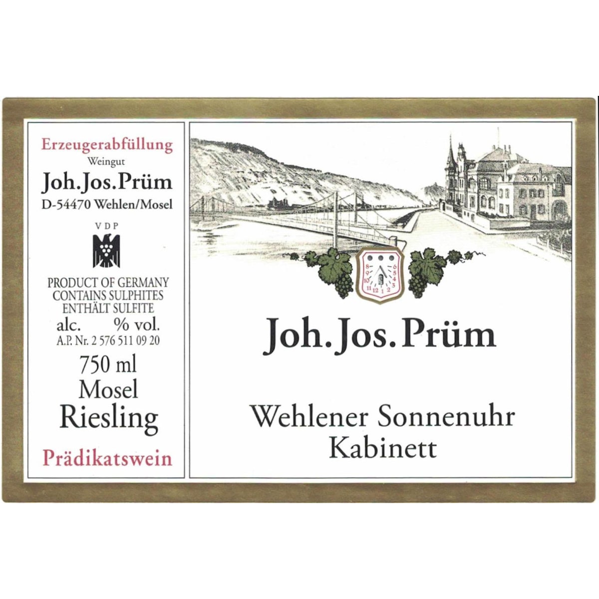 Joh. Jos. Prüm Wehlener Sonnenuhr Riesling Kabinett 2023 | Wine.com