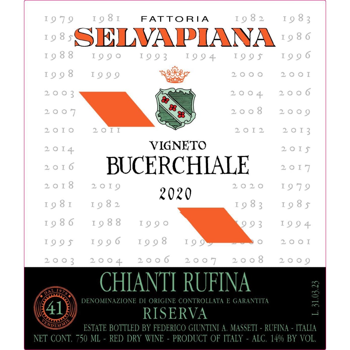Selvapiana Chianti Rufina Riserva Bucerchiale 2020 | Wine.com