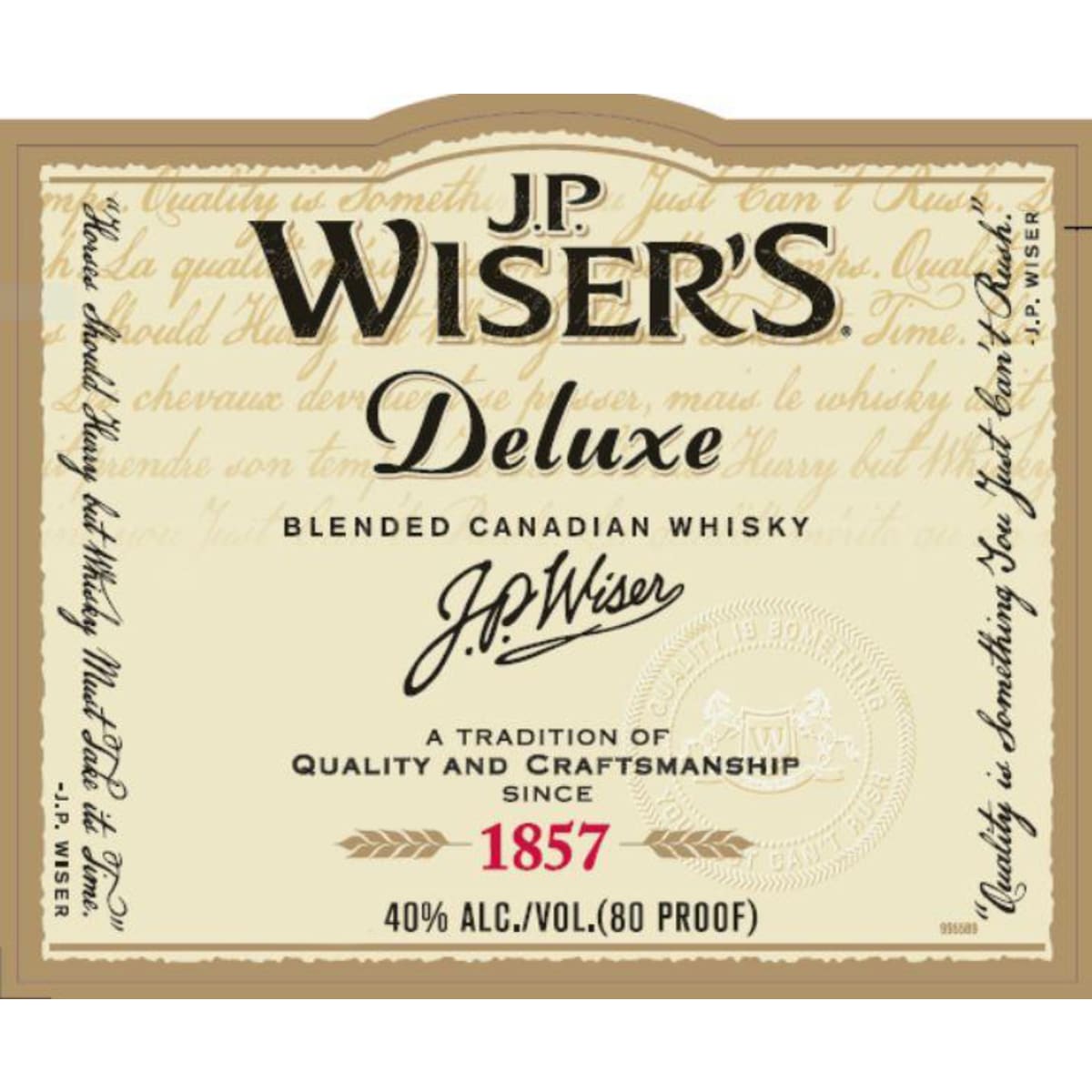 JP Wiser's Deluxe Canadian Rye Whisky (1 Liter) | Wine.com