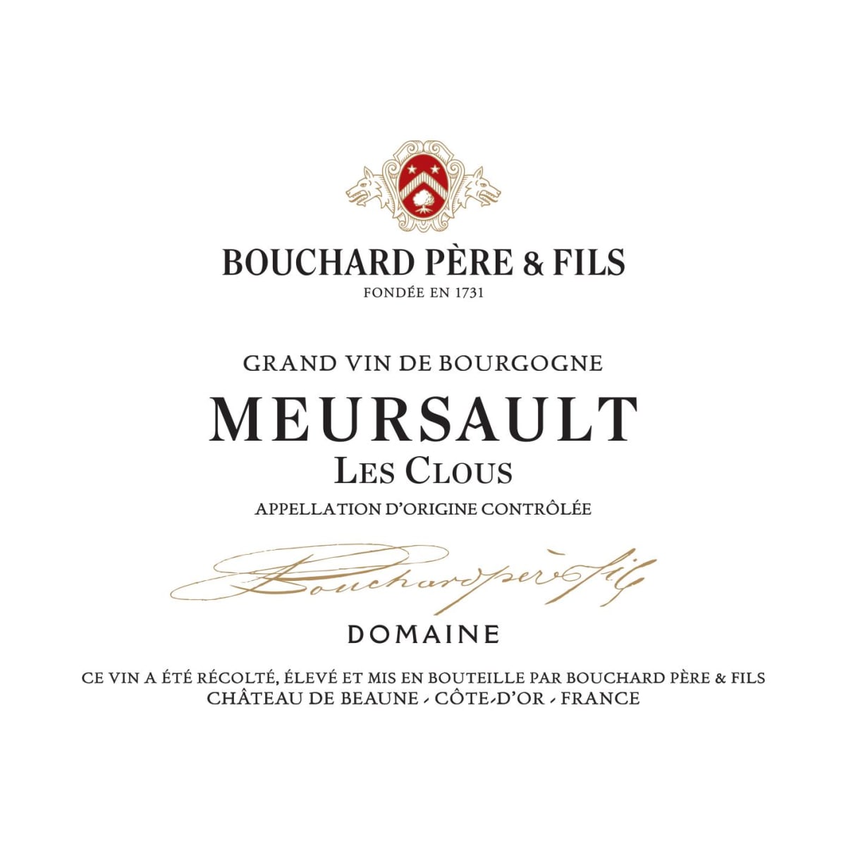 Bouchard Pere & Fils Meursault Les Clous 2017 | Wine.com