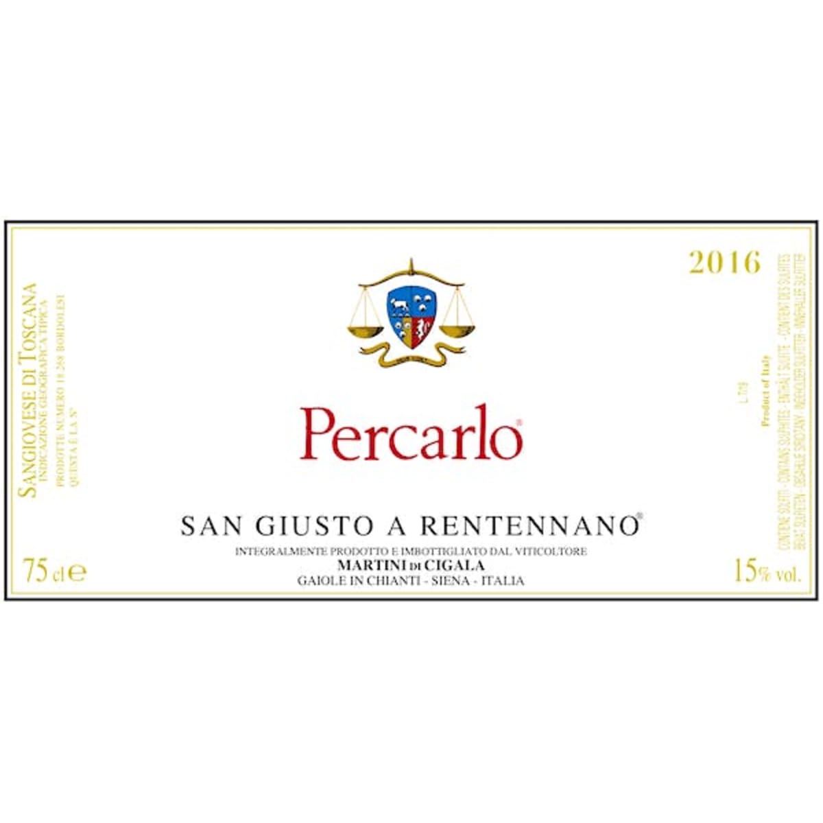 San Giusto a Rentennano Percarlo 2016 | Wine.com