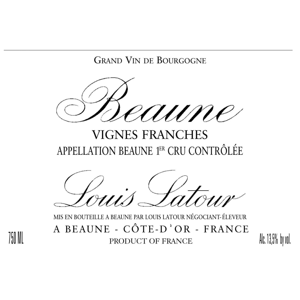 Louis Latour Beaune Vignes Franches Premier Cru 2016 | Wine.com